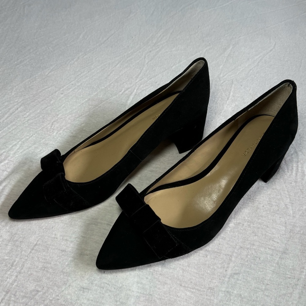 Ann Taylor velvet block heels